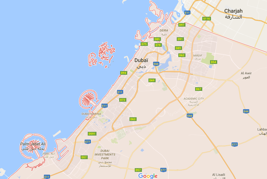 carte de dubai